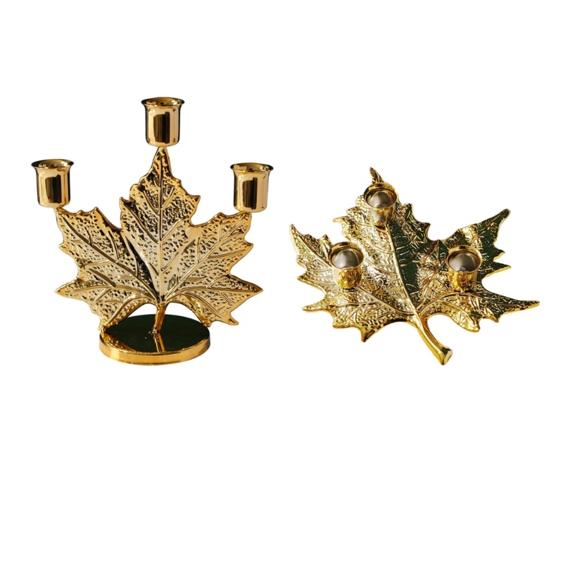 Giá Đỡ Nến Hình Chiếc Lá Chất Liệu Sắt