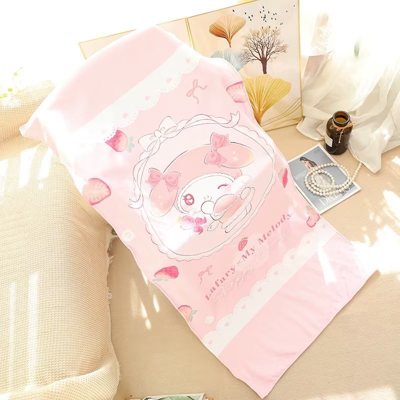 Sam Sanrio Khăn Tắm Cỡ Lớn Nhanh Khô Họa Tiết Dâu Tây Kuromi Melody Purin Cinnamoroll Mùa Hè