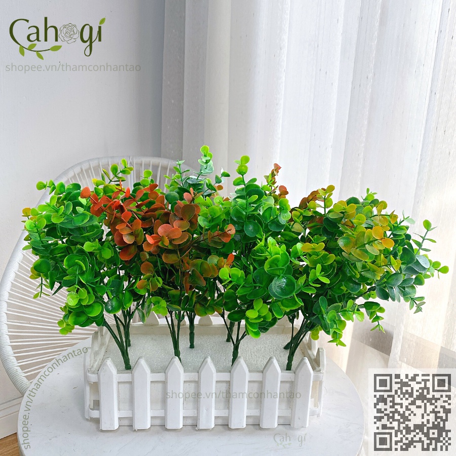 Cây nhựa PVC - Khuynh Diệp Bạch Đàn Trang Trí Lá To