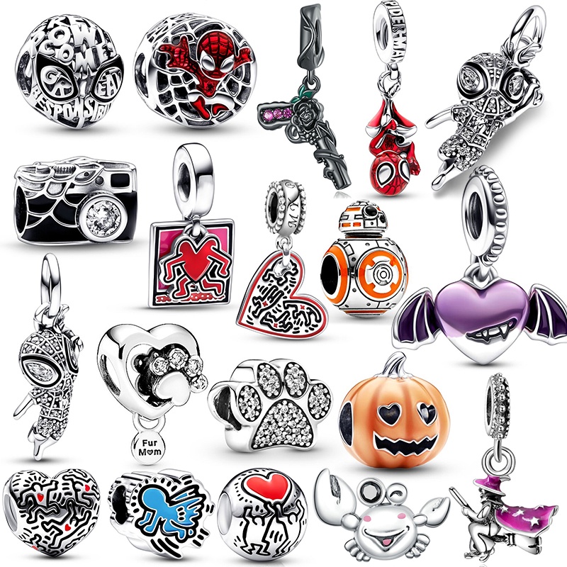 Hạt Charm 45 Kiểu Họa Tiết Hoạt Hình Dùng Làm Trang Sức DIY