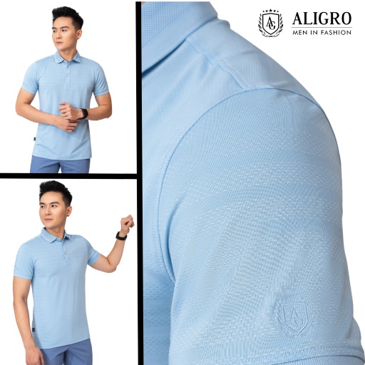 Áo polo nam ngắn tay ALIGRO chất vải coolmax siêu mềm, siêu nhẹ thoáng mát không nhăn ALGPLO8A3M