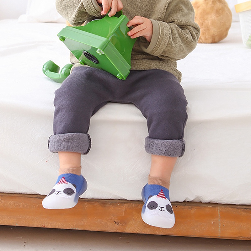 Giày Đế Mềm Chống Trượt Kiểu Hoạt Hình Xinh Xắn Đáng Yêu Cho Bé Tập Đi