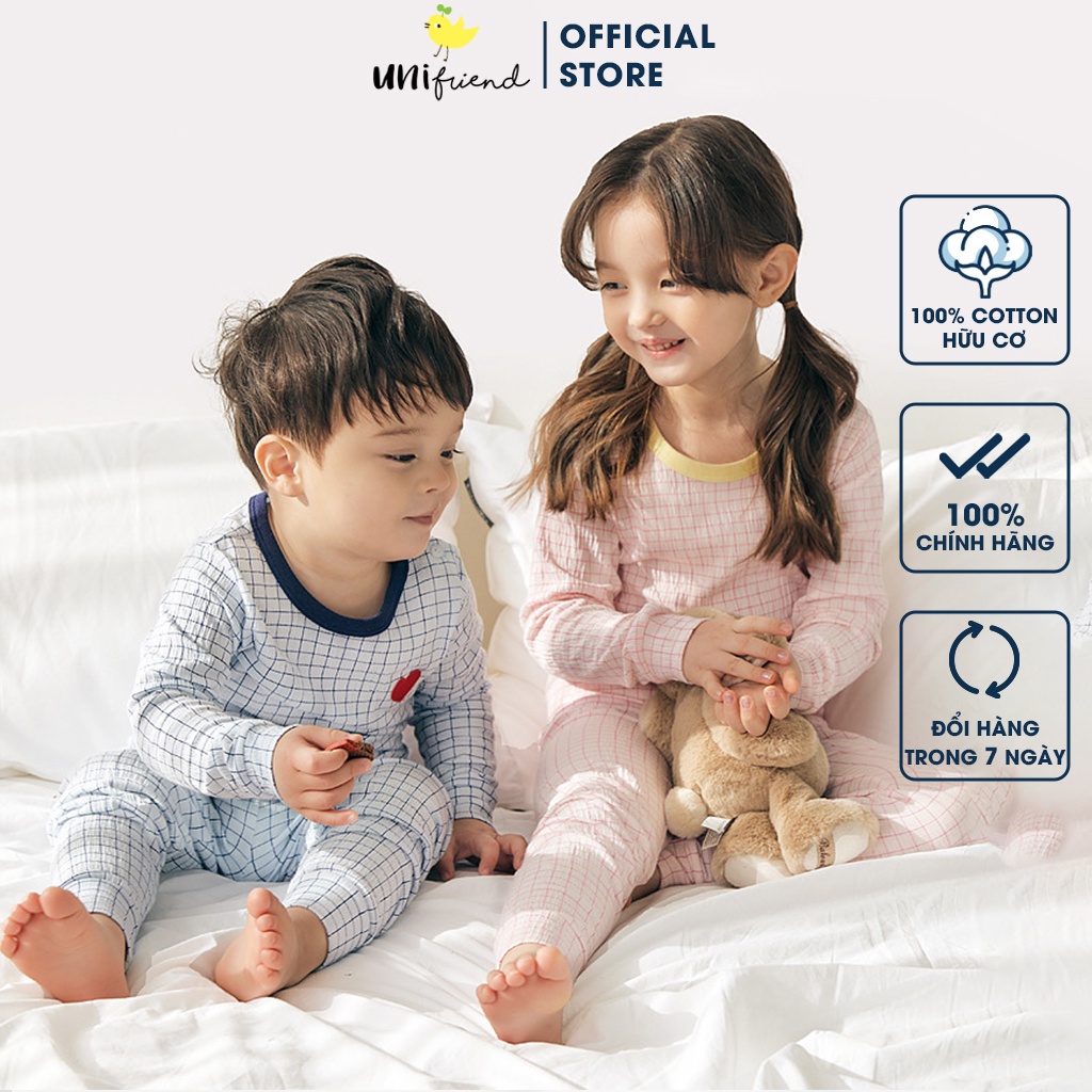 Đồ bộ ngủ tay dài quần áo thun cotton xốp mặc nhà mùa hè cho bé trai và bé