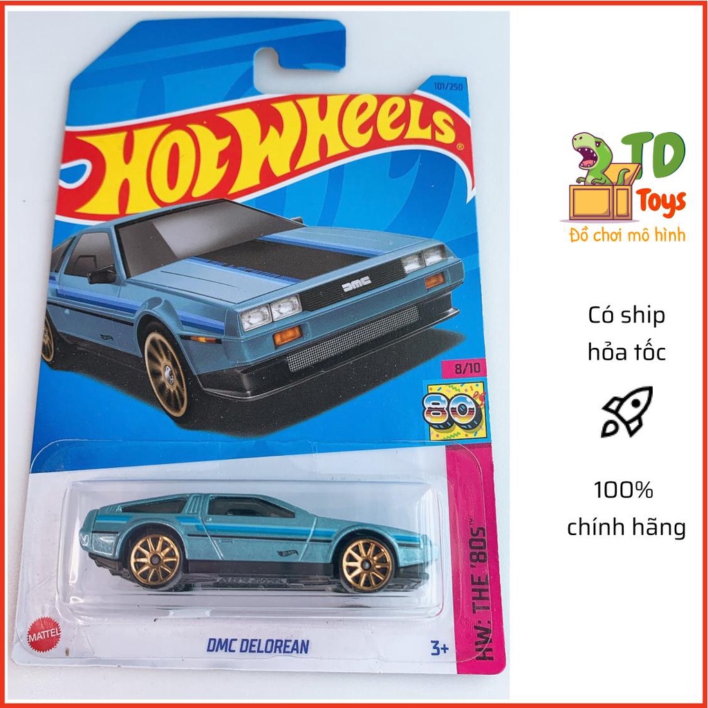 Xe Mô Hình HotWheels chính hãng, tỷ lệ 1:64 - DMC Delorean