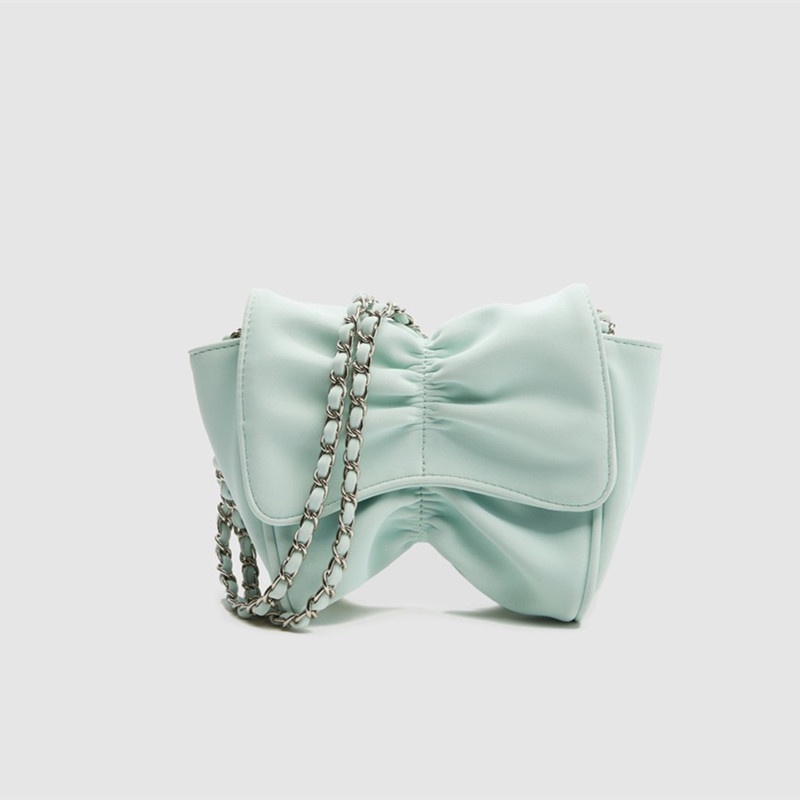 Túi Đeo Vai Đính Nơ Dây Xích Thời Trang Cho Nữ