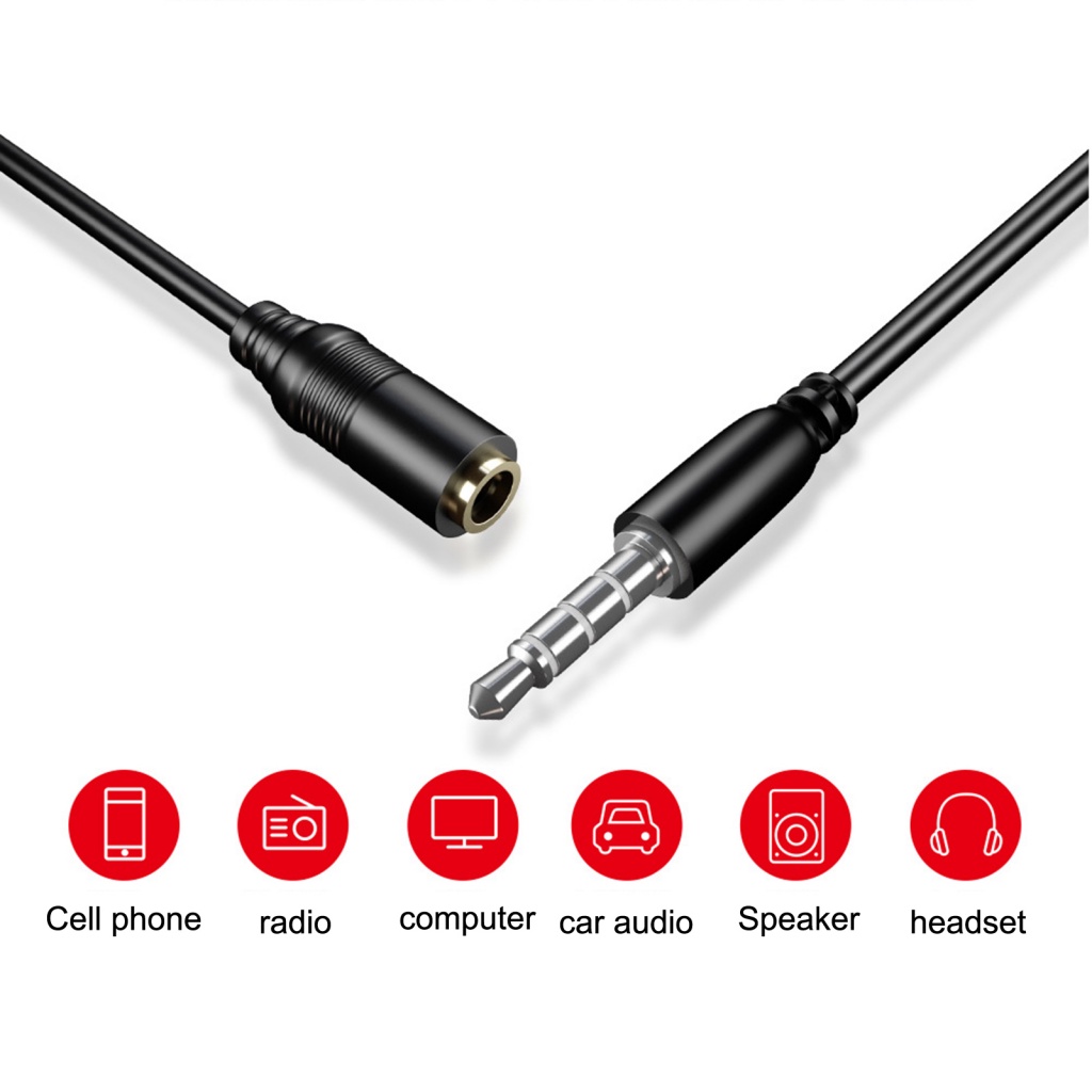 Dây cáp nối dài tai nghe LENOVO 0.75m thích hợp cho giắc cắm 3.5mm
