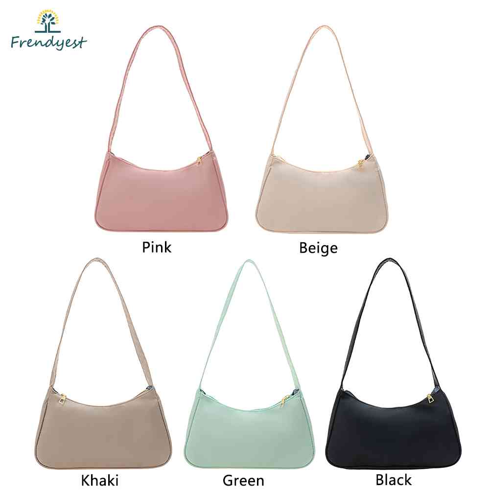 Túi Xách Đeo Vai / Kẹp Nách Chất Liệu Nylon Màu Trơn Thời Trang Cho Nữ