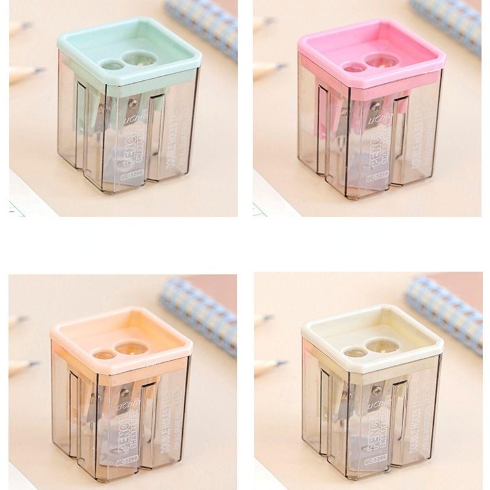 Gọt Bút Chì 2 Lỗ Thiết Kế Trong Suốt Họa Tiết Hoạt Hình Dễ Thương Dành Cho Bé