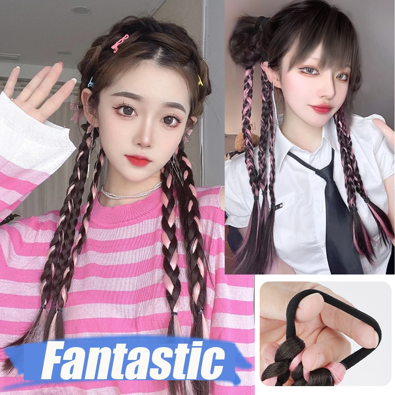 Tóc Giả Thắt Bím Đuôi Ngựa Màu Sắc Ngọt Ngào Thời Trang Cho Nữ