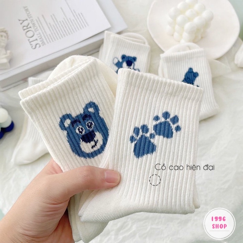 Tất cao cổ, vớ Gấu Dâu Xanh Lotso đáng yêu-M088