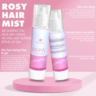 ROSY Hair Mist - Xịt Dưỡng Tóc Hoa Sen Hồng Và Dầu Hạt Xương Rồng Lê Gai ( tóc khô )
