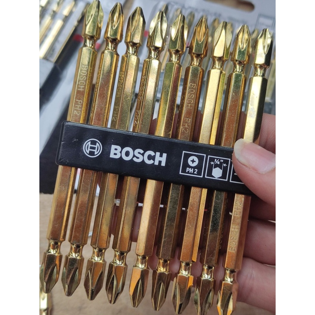 Bộ mũi vặn vít 10 cây PH2 x 110mm Bosch 2608521043 - PH2 Gold