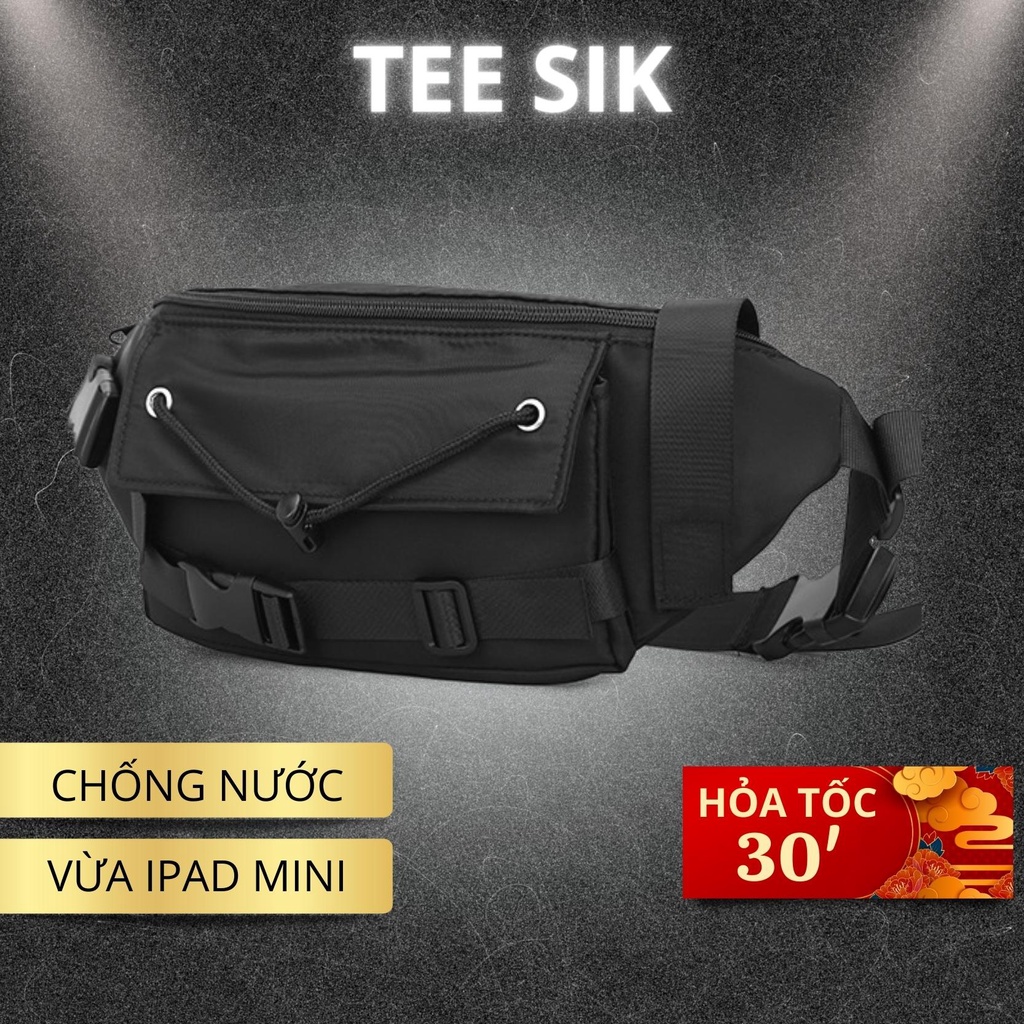Túi đeo chéo nam TEE SIK túi bao tử thể thao unisex chống nước đeo hông đeo ngực đựng ipad nhiều ngăn đa năng TS42