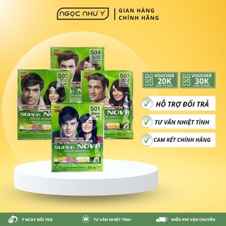 Dầu Gội Nhuộm Thảo Dược Phủ Bạc Super Nova Color Shampoo 300ml