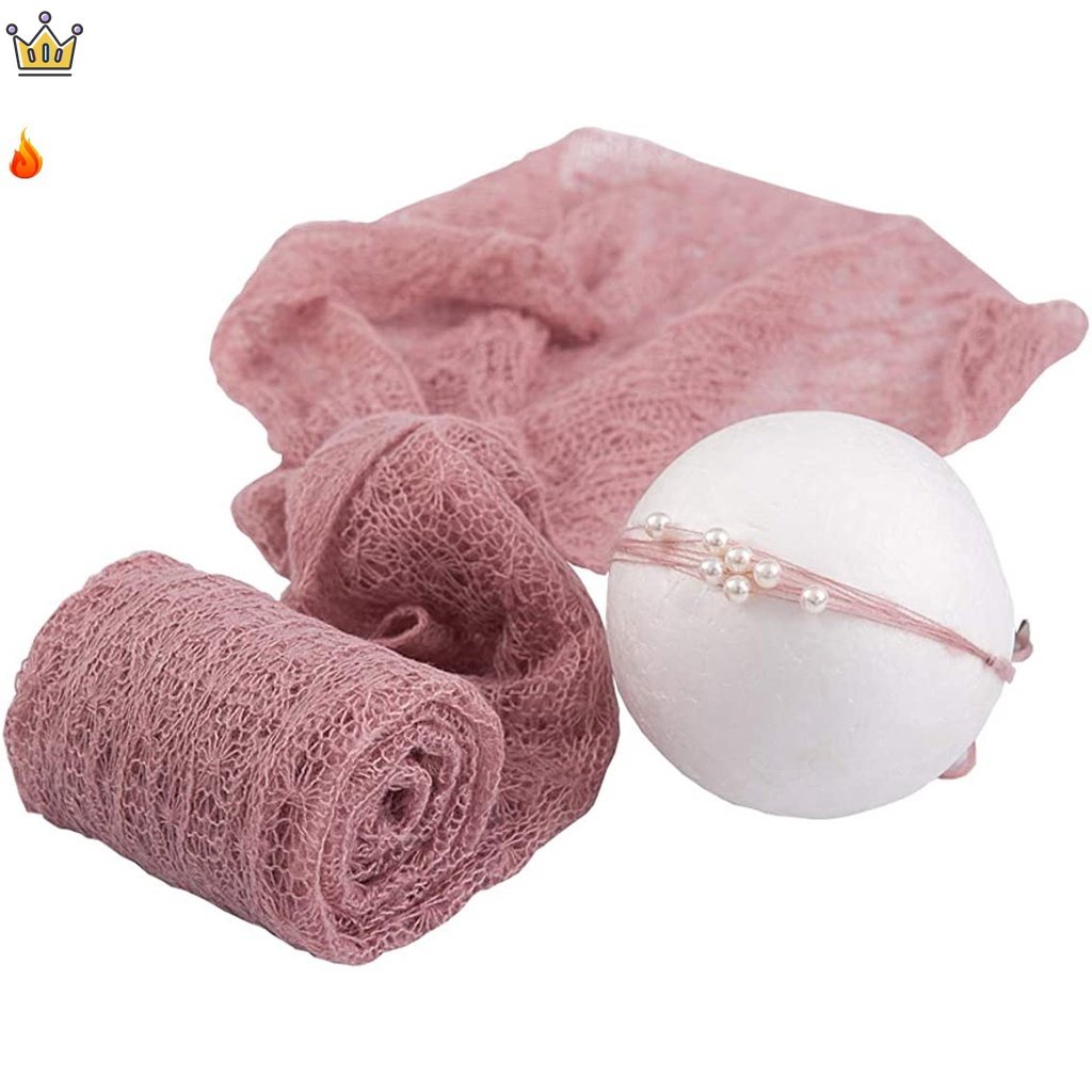 Chăn Quấn Dệt Kim Co Giãn Phụ Kiện Chụp Ảnh Cho Bé Sơ Sinh JP5
