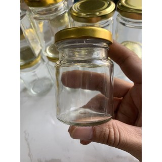 10 Hũ thủy tinh75 ml - đựng sữa chua, dầu dừa... nắp thiếc