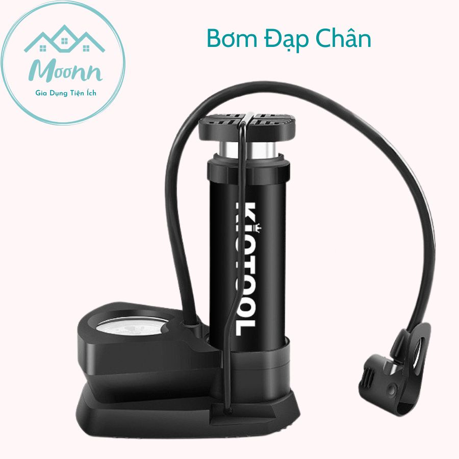 Bơm Đạp Chân Mini Đa Năng Đút Cốp Xe, Có Đồng Hồ Đo Áp Suất, Bơm Chuyên Dụng, Ô Tô, Xe Máy, Xe Đạp, Bơm Bóng Bay