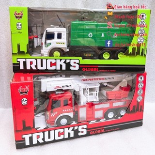 Xe Đổ Rác Điều Khiển Từ Xa Truck's kèm thùng rác