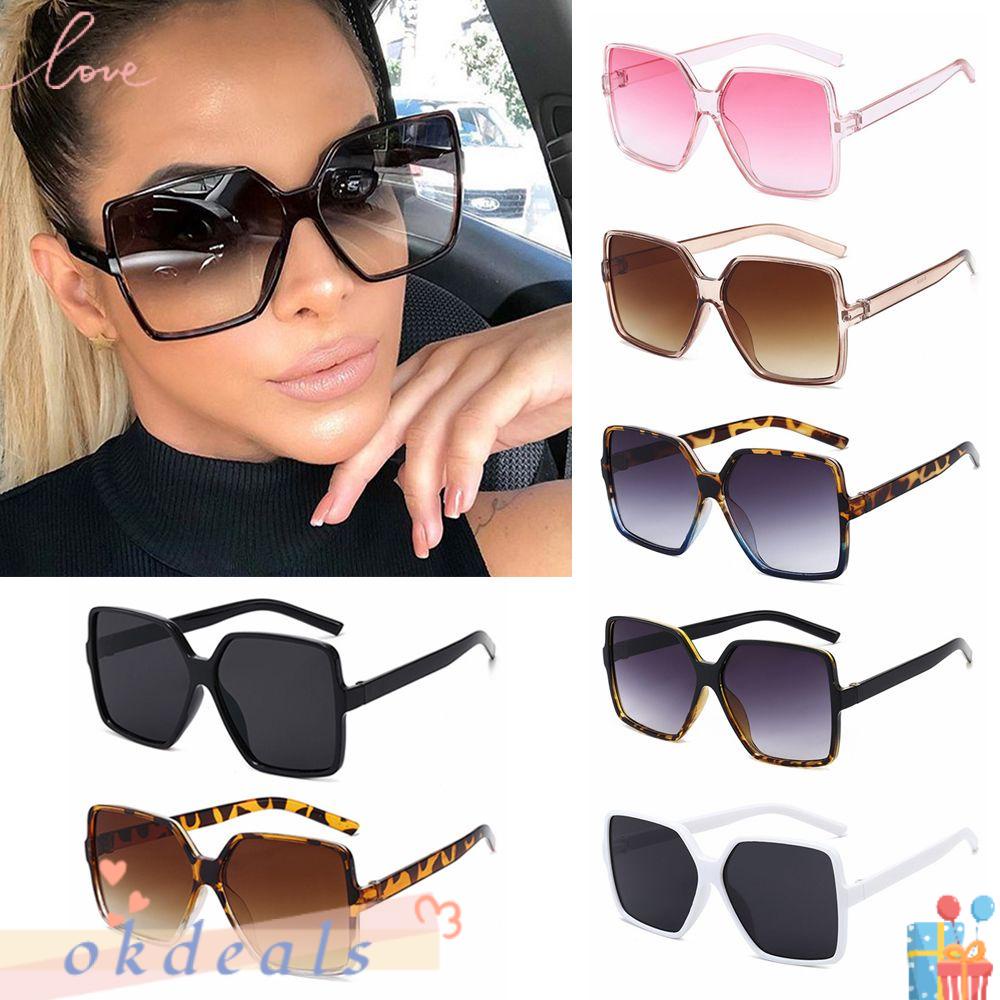 Kính Mát Gọng Vuông Lớn Phong Cách Vintage Thời Trang Cho Nam Nữ