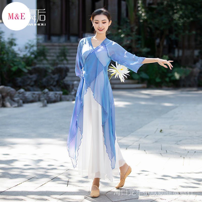 Cửa Hàng Bán Chạy Bộ Trang Phục Váy Sườn Xám Múa Ballet Kiểu Cổ Điển Tinh Tế Chống Chói Phối Dây Buộc Mặc Biểu Diễn Múa Ba Lê/ Biểu Diễn Múa Bụng Chống Chói Cho Nữ