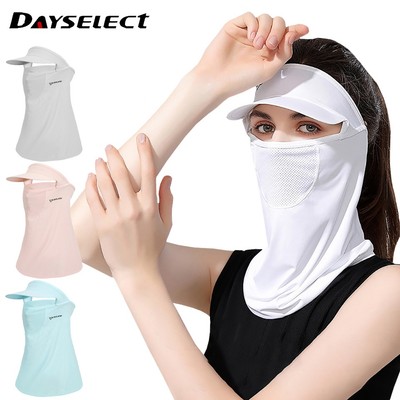 Khẩu Trang Bằng Lụa Lạnh Thoáng Khí Chống Tia UV Có Vành Che Nắng Dùng Khi Lái Xe / Leo Núi Mùa