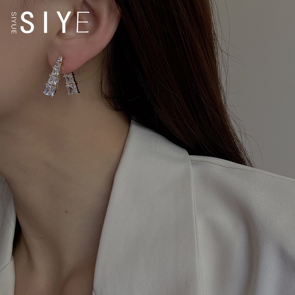 Bông Tai Đính Đá Zircon Thời Trang Dành Cho Nữ