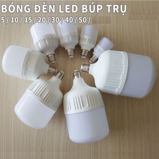 Bóng đèn Led Bulb siêu sáng, Bóng led bulb trụ nhựa ánh sáng trắng cao cấp