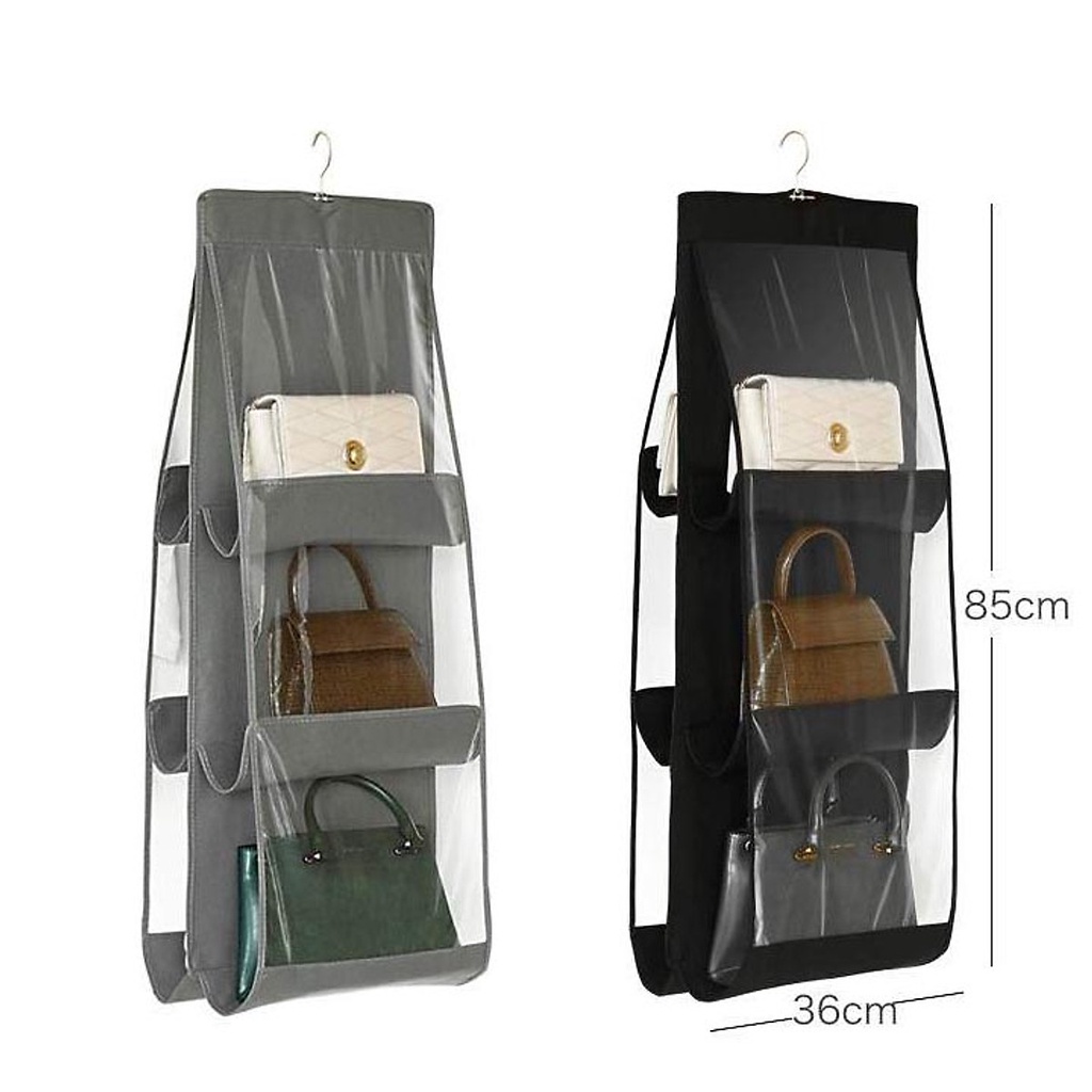Túi treo giỏ xách chia 6 ngăn đựng túi đeo, đồ dùng đa năng chống bụi tiện dụng thu gọn diện tích tủ đồ của bạn