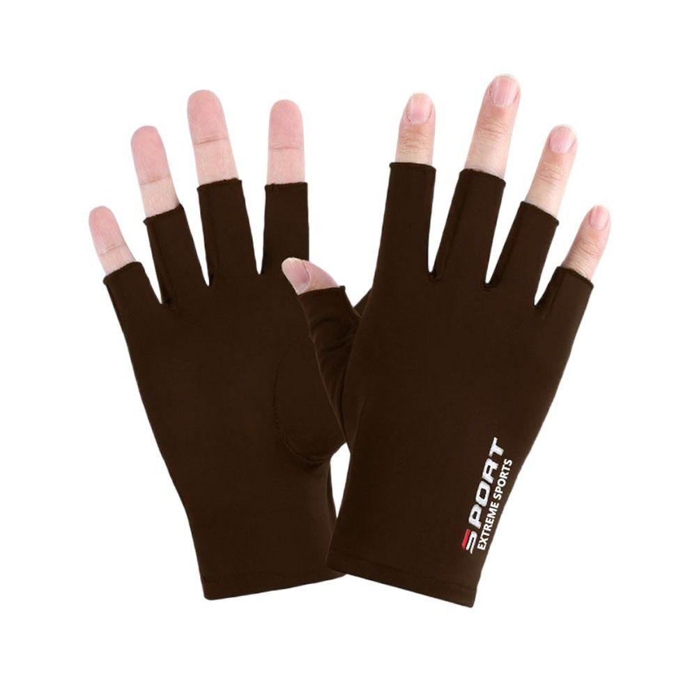 Găng tay lái xe SKJK chống nắng và tia UV vải lụa lạnh có thể chạm màn hình cảm ứng dành cho nam