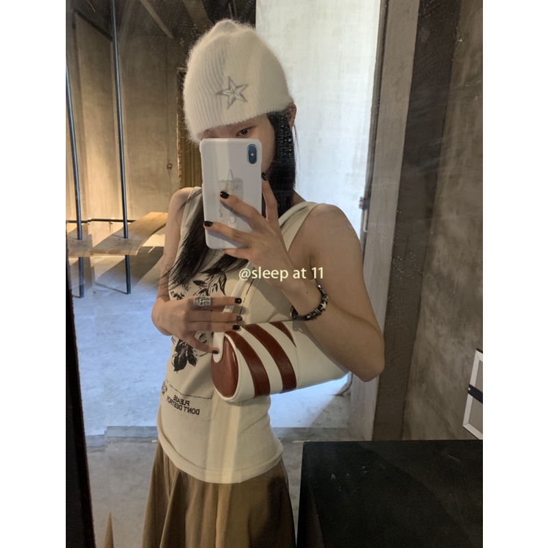 Túi Xách Da PU Hình Trụ At 11 Niche Phong Cách Hàn Quốc