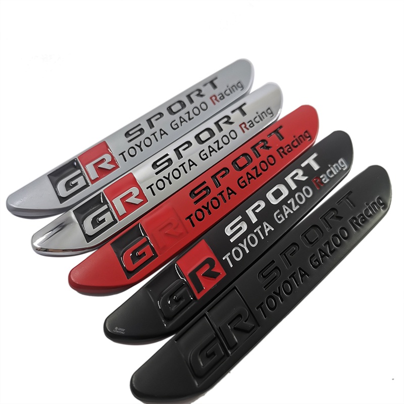 FENDER 1 Miếng Dán Logo GR Sport Bằng Kim Loại Trang Trí Xe Hơi TOYOTA GR Sport