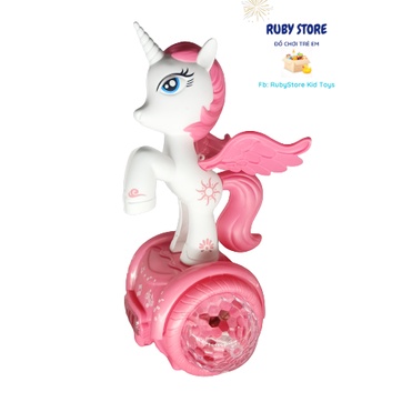 NGỰA PONY TRƯỢT VÁN, CÓ ĐÈN LED 5D VÀ NHẠC SÔI ĐỘNG