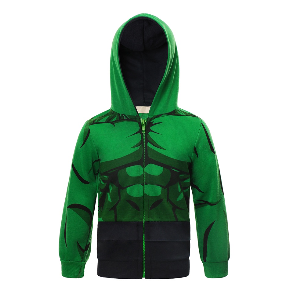 Áo Khoác Hoodie Siêu Anh Hùng Người Nhện Người Sắt Captain America Halloween Cho Bé Trai