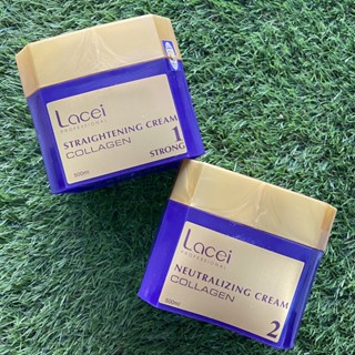 Kem duỗi tóc không cần kẹp nhiệt Collagen Lacei 500mlx2 ( New 2023 )
