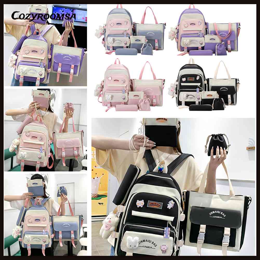 Set 5 Ghim Cài Ba Lô / Túi Xách Dễ Thương