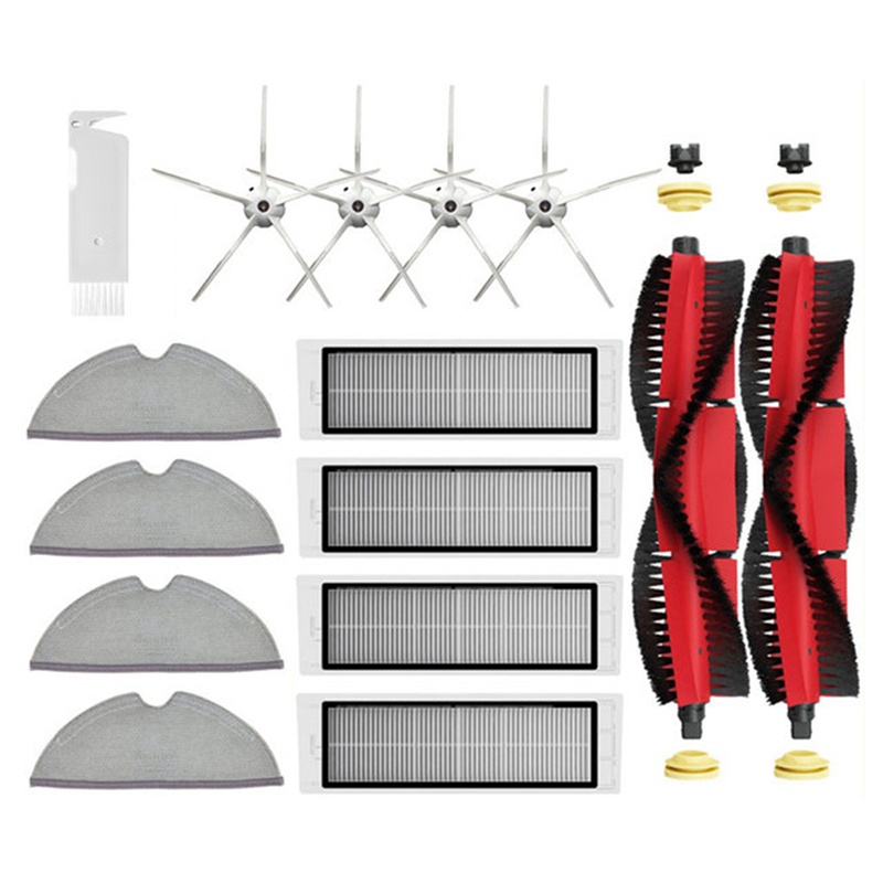 Bộ Lọc HEPA + Chổi Quét Chính + Vải Lau Thay Thế Dành Cho Máy Hút Bụi XiaoMi Roborock S5 Max S6 MaxV