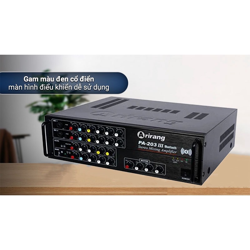 Amply karaoke Arirang PA-203III Bluetooth - Hàng chính hãng