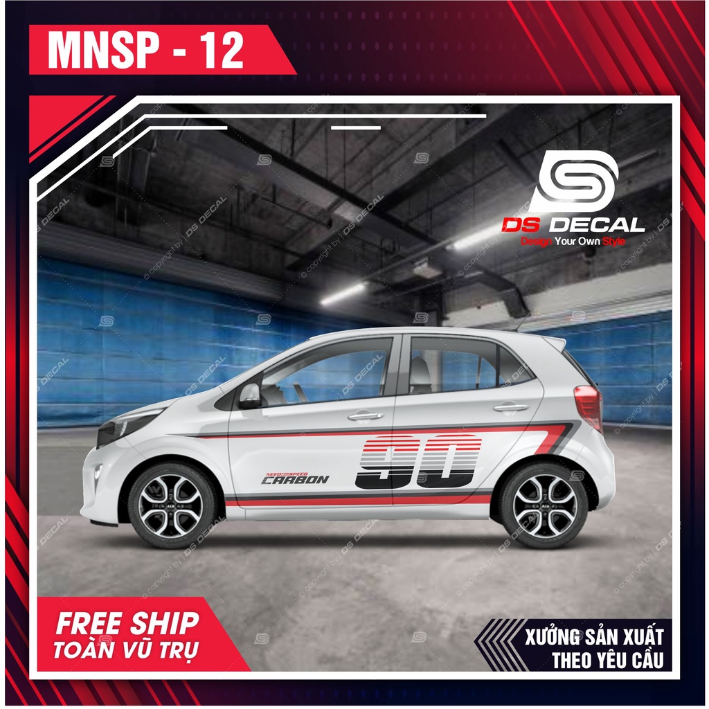 Tem dán xe ô tô Kia Morning - 12 - decal dán xe ô tô - DS Decal