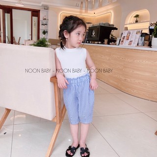 Quần Bom kẻ cho bé gái chất thô xốp