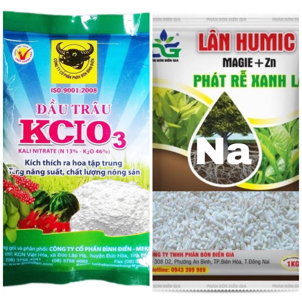Combo phân bón 1kg K3 0.5kg Na