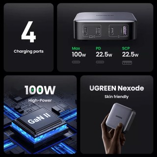 Sạc nhanh 4 cổng 65W - 100w Ugreen CD327, CD328