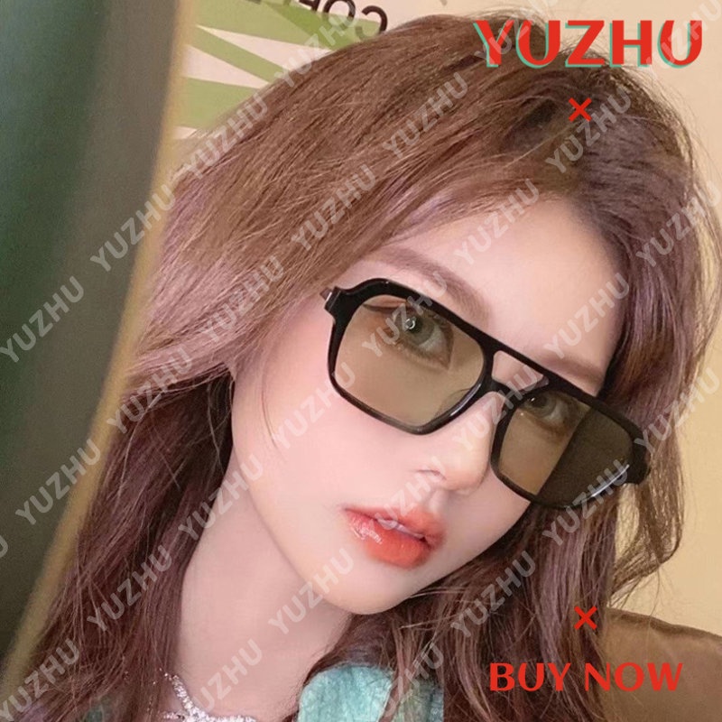 Kính Mát Gọng Vuông Kim Loại Chống Tia UV400 Thời Trang Hàn Quốc Cho Nam Nữ
