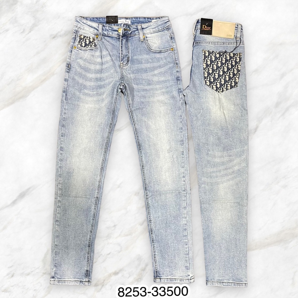 Quần Jeans Cao Cấp Nam Đen, Xanh Tang Túi Thổ Cẩm DG, DIO Trẻ Trung HOT HIT