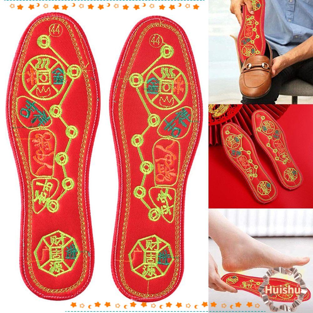 Set 2 Cặp Đế Lót Giày Thiết Kế Mới Họa Tiết Thêu Cao Cấp Thời Trang Dành Cho Nam