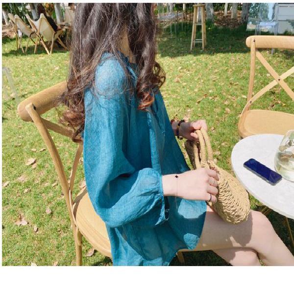 ICE cotton and linen top doll shirt cropped sleeve niche Korean style women's summer loose large size high-end cotton and linen shirt T-shirt