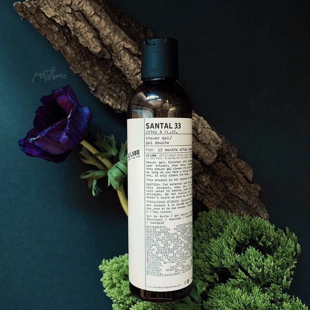Gel Tắm Le labo 33 Chiết Xuất Gỗ Đàn Hương Dưỡng Ẩm Hiệu Quả          Le labo 33 sandalwood shower gel, wood fragrance, moisturizing