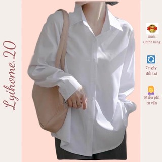 Áo sơ mi form rộng công sở Lyihome chất kate thái mềm cực xinh