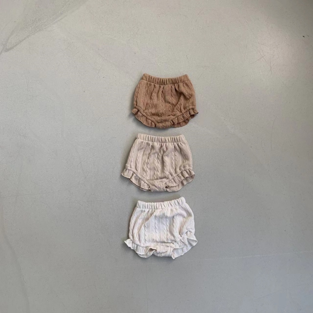 Quần Short Dệt Kim Viền Ren Lưng Thun Thoải Mái Thời Trang Xuân Thu Cho Bé Gái TLH2