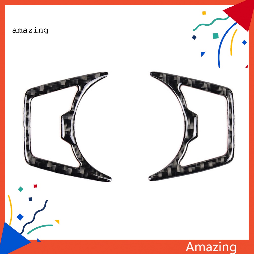 1 Cặp Miếng Dán Trang Trí Đèn Pha Xe Hơi Ford Mustang 2015-2019 Bằng Sợi Carbon