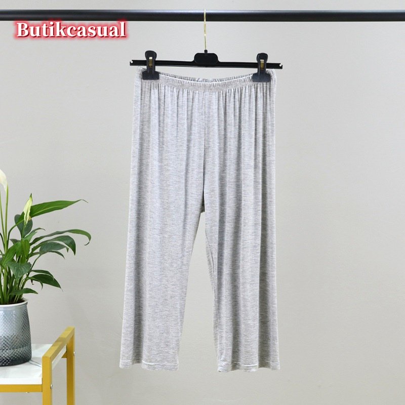 Quần cotton Lửng Co Giãn Dáng Rộng Thời Trang Mùa Hè 2023 Cho Nữ